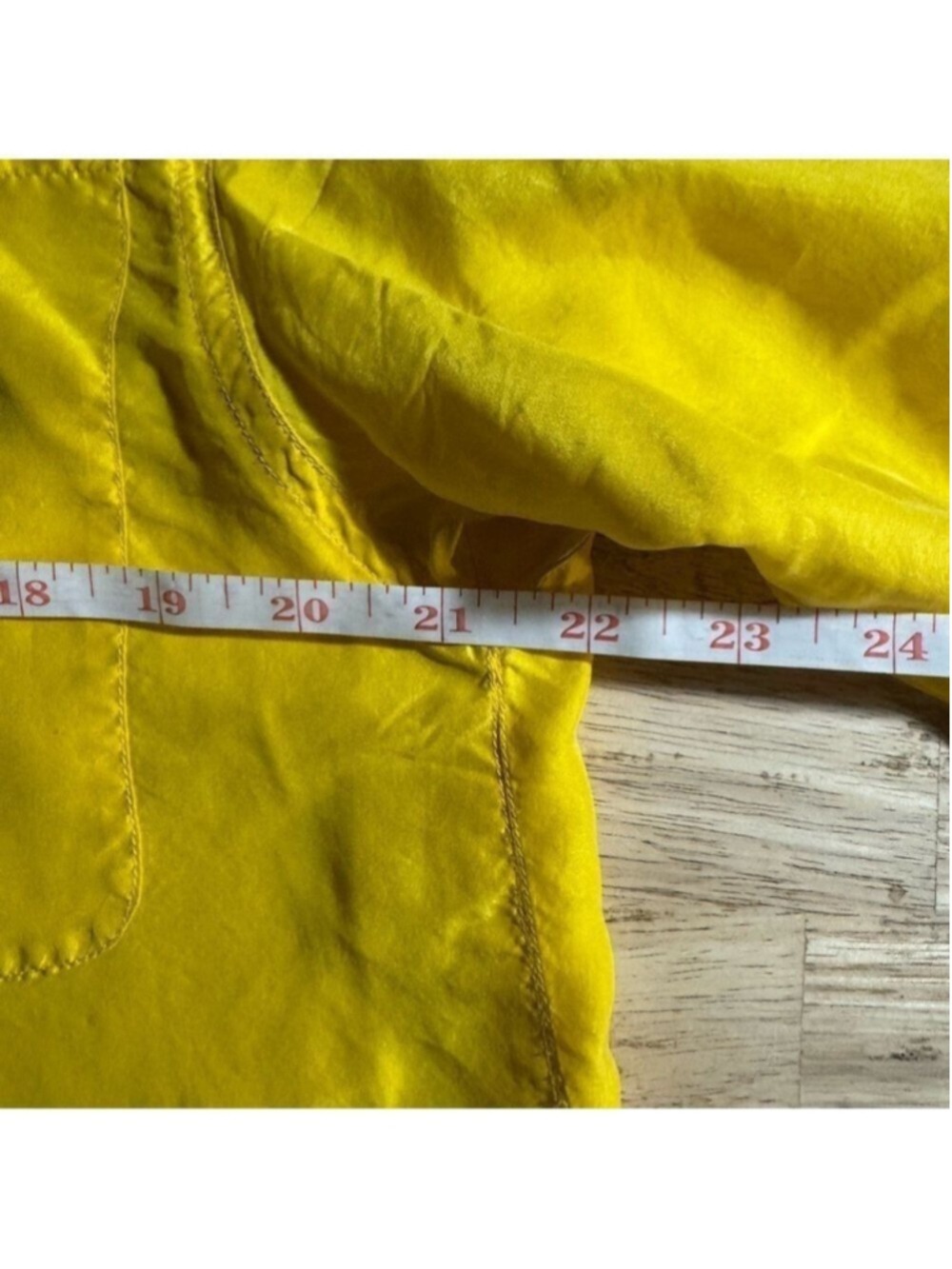 Vintage Yellow Silk Button Up Shirt Oversized Small - Picture 12 of 13